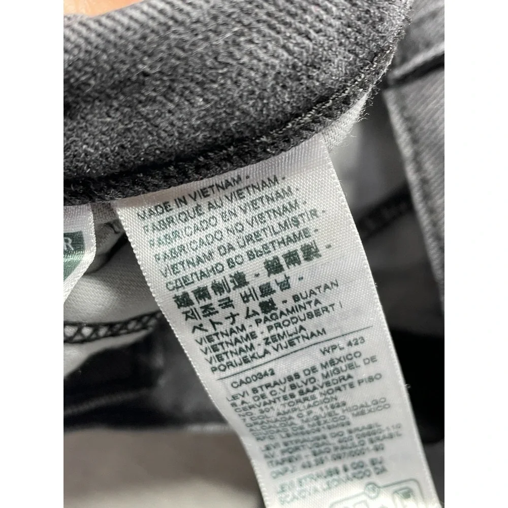 Levi's 511 Slim Fit Jeans Mens 38x32 (Fits 37x31) Dark Gray Denim Straight Leg